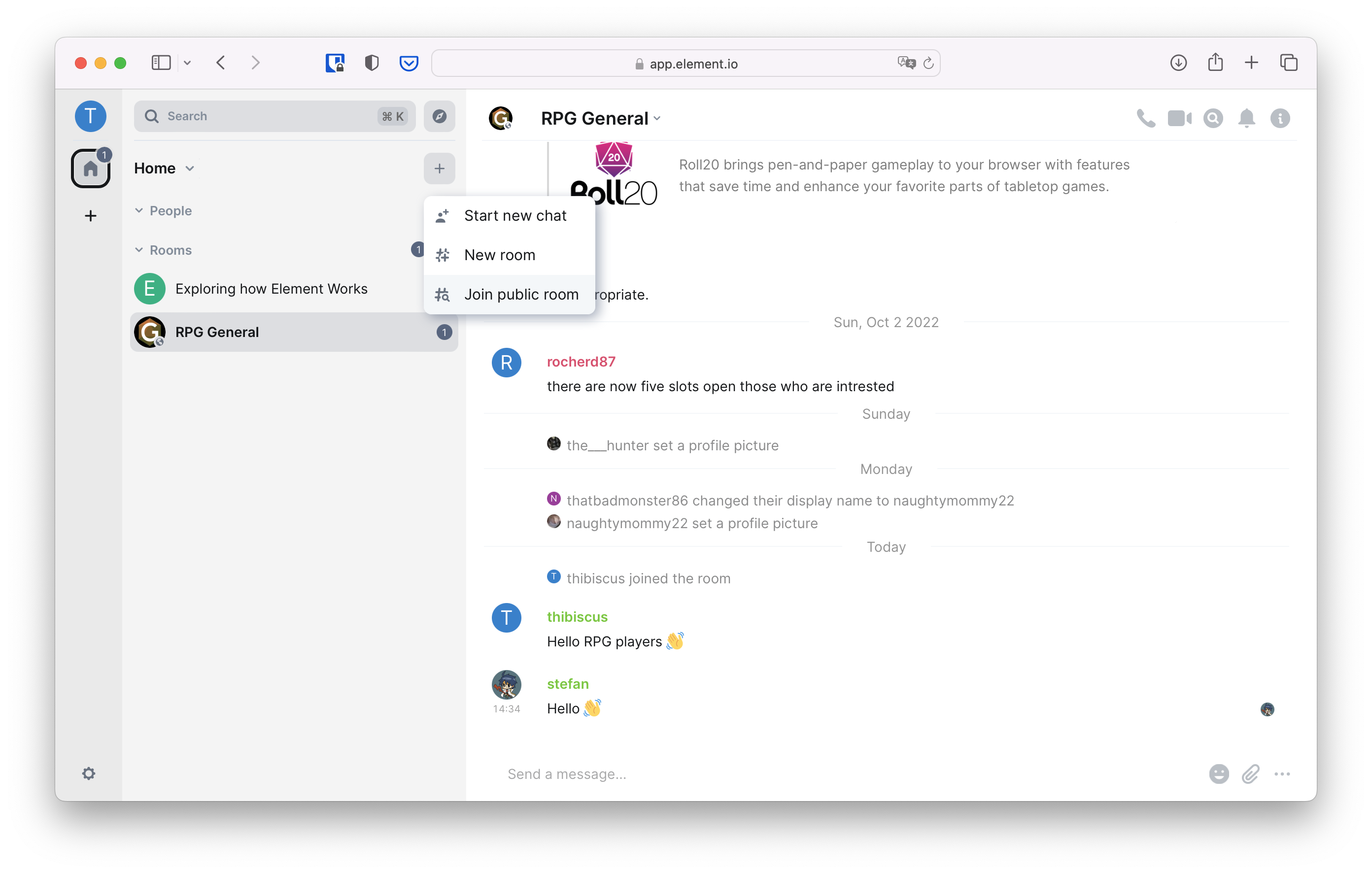 Element preview